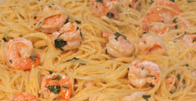 Angel Hair pasta with shrimp