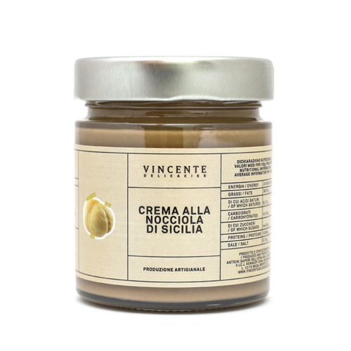 Vincente Sicilian Hazelnut Cream Spread, 6.35 oz