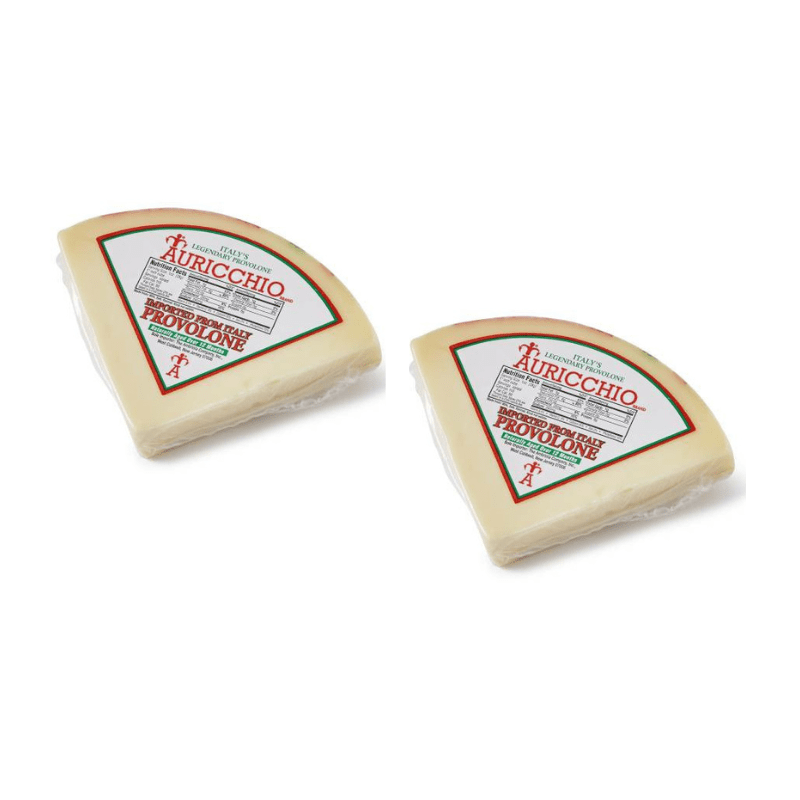 Auricchio Provolone Quarter Moon wedges, 8 oz (Pack of 2) Cheese Auricchio