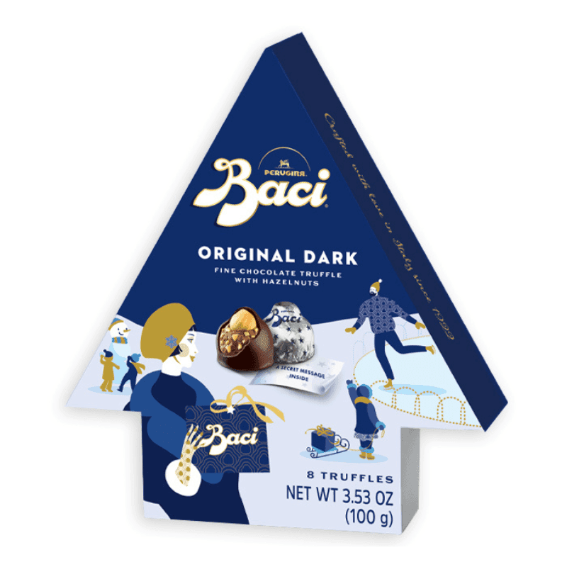 Baci Perugina Original Dark Chocolate Truffle Christmas Tree Box