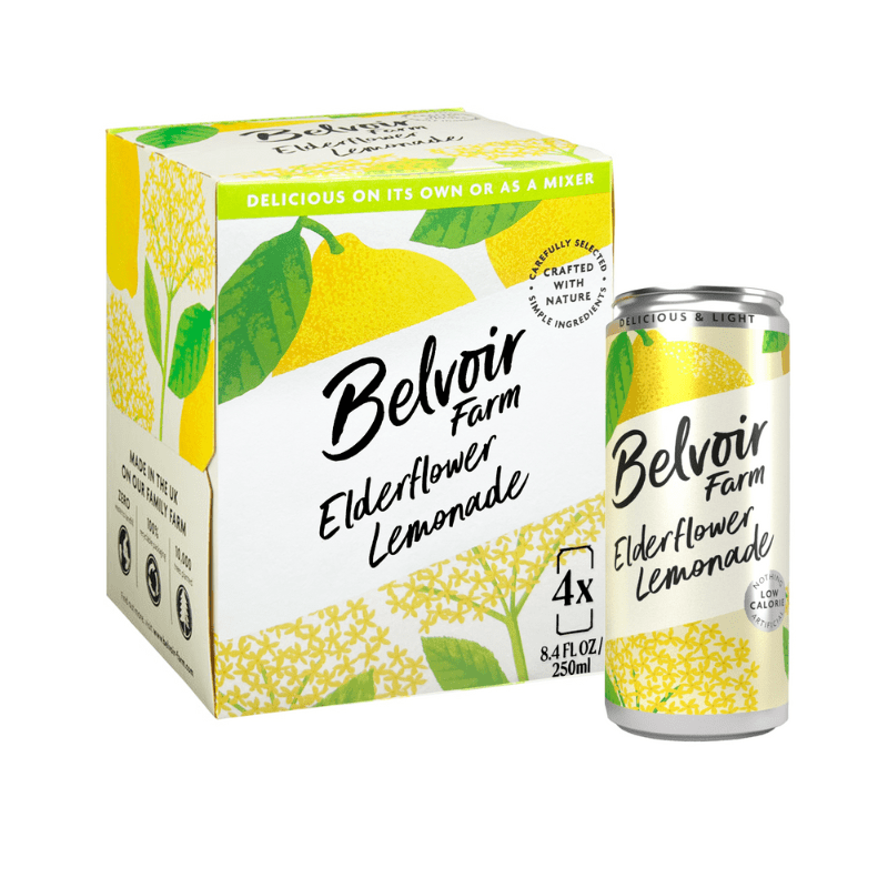 Belvoir Farm Sparkling Elderflower Lemonade 8.4 fl oz (4 Pack) Beverages Belvoir