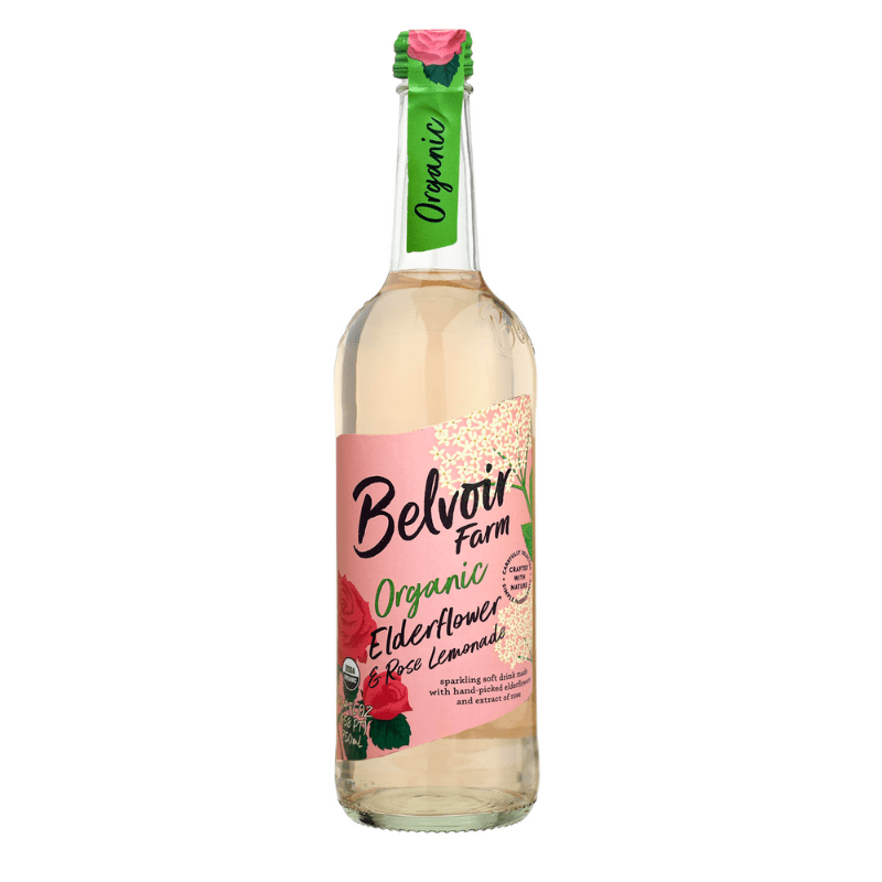 Belvoir Organic Elderflower and Rose Lemonade, 25.4 oz For The Bar Belvoir