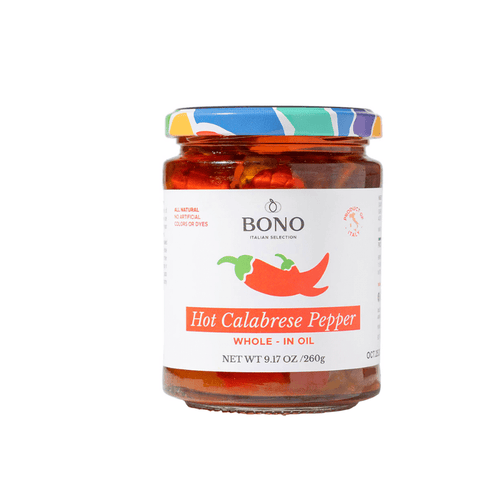 Bono Hot Calabrese Pepper Whole in Olive Oil, 9.7 oz Fruits & Veggies Bono