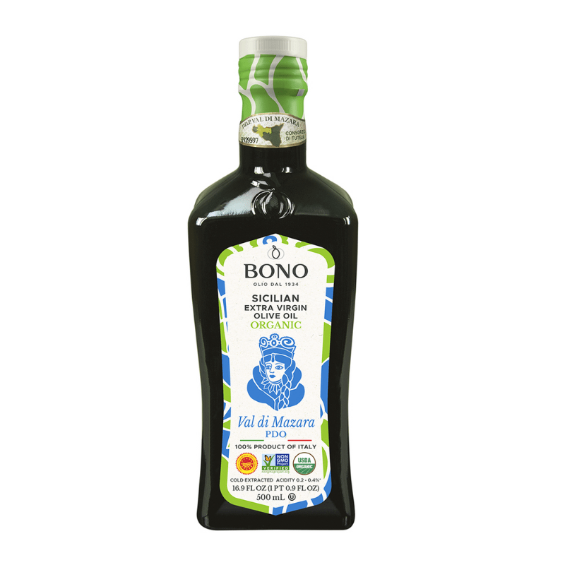 Bono PDO Sicilian Val Di Mazara Organic Extra Virgin Olive Oil, 16.9 oz Oil & Vinegar Bono