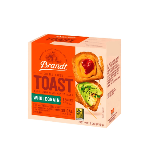 Brandt Zwieback Wholegrain Toast, 8 oz Sweets & Snacks Brandt