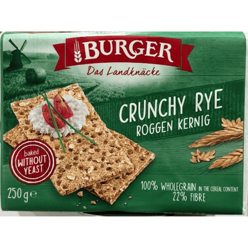 Burger Crunchy Rye Crispbread, 8.8 oz Sweets & Snacks Burger