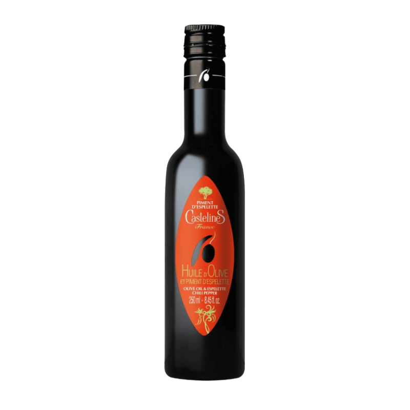 CastelineS Aromatic Olive Oil with Espelette Chili Pepper, 8.8 oz Oil & Vinegar CastelineS