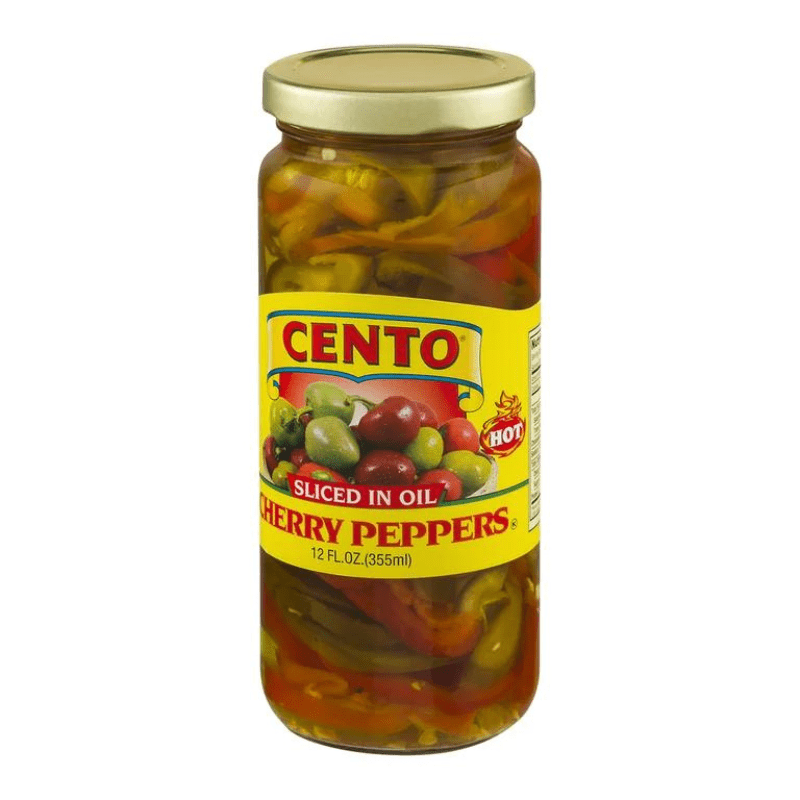 Cento Hot Sliced Cherry Peppers in Oil, 12 oz (355ml) Fruits & Veggies Cento