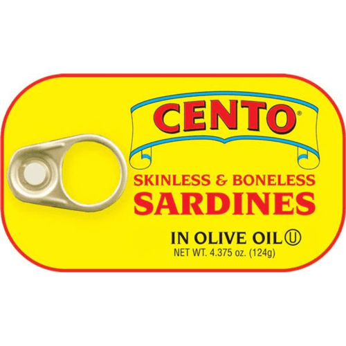 Cento Skinless & Boneless Sardines in Olive Oil, 4.37 oz Seafood Cento