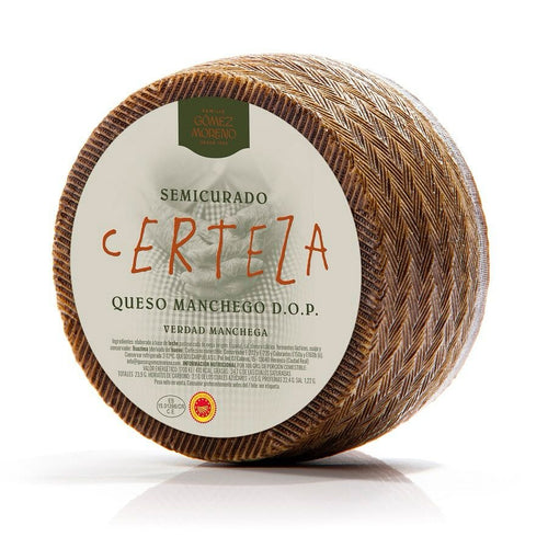 Certeza 3 Months Aged Mini Baby Manchego DOP Cheese, 2.5 Lbs Cheese Certeza
