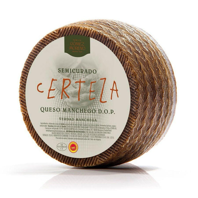 Certeza 3 Months Aged Mini Baby Manchego DOP Cheese, 2.5 Lbs Cheese Certeza