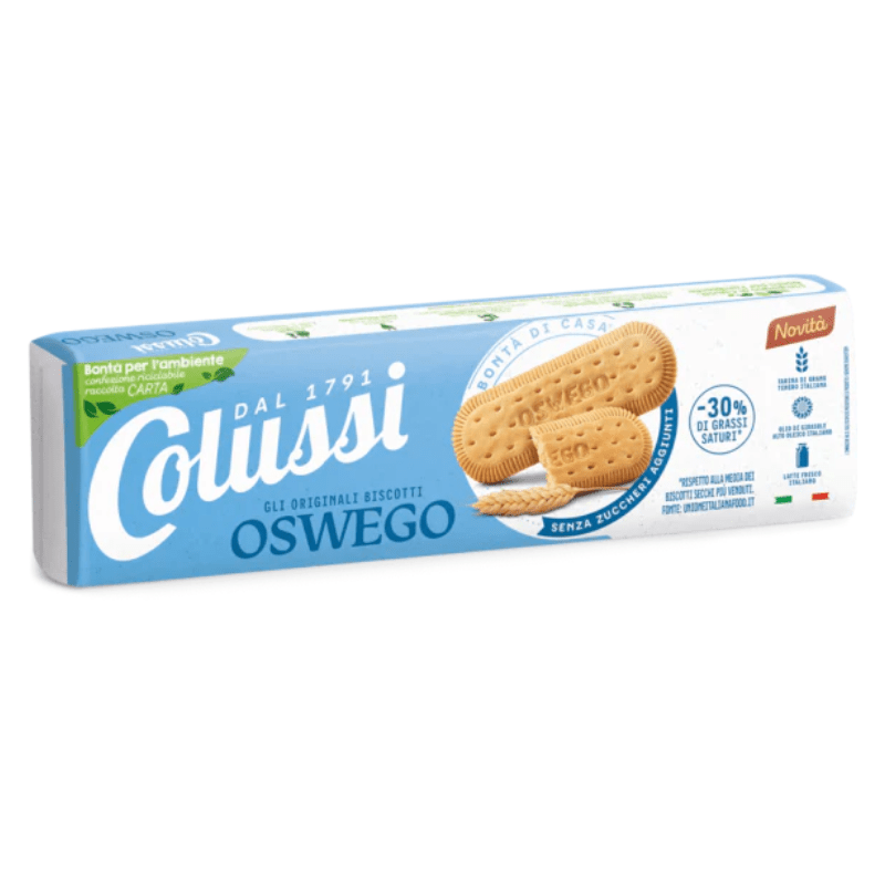 Colussi Oswego Italian Biscuits No Added Sugar, 8.8 oz (250g) Sweets & Snacks Colussi
