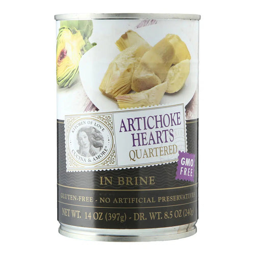 Cucina & Amore Quartered Artichoke Hearts in Brine in Tin, 14 oz Fruits & Veggies Cucina & Amore 