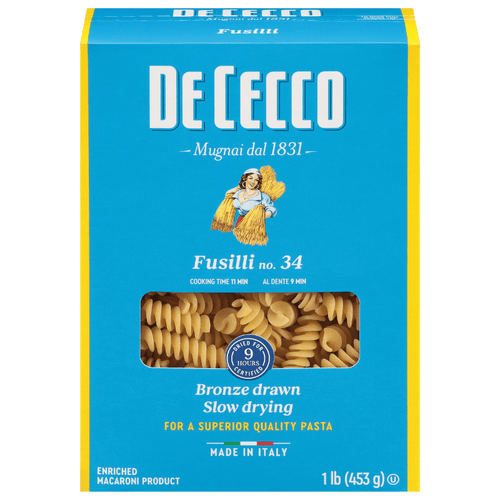De Cecco #34 Fusilli Pasta, 1 lb Pasta & Dry Goods De Cecco