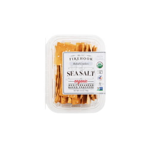 Firehook Organic Sea Salt Baked Crackers, 5.5 oz Sweets & Snacks Firehook