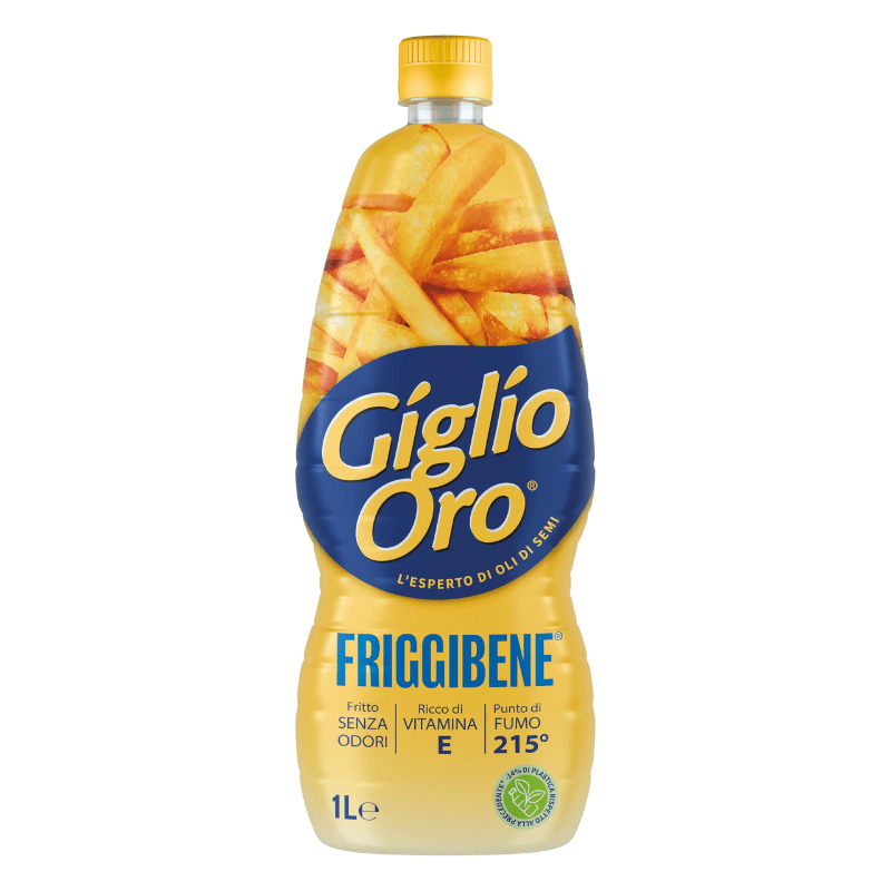 Giglio Oro Friggibene Sunflower Seed Oil, 1Lt Plastic Oil & Vinegar Giglio Oro