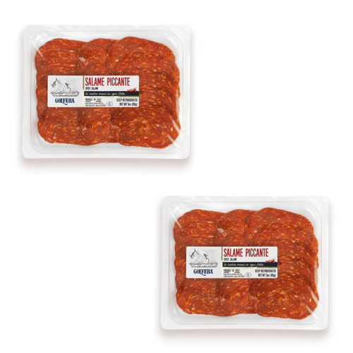 Golfera Salami Piccante Pre-Sliced, 3 oz (2 Pack) Meats Golfera