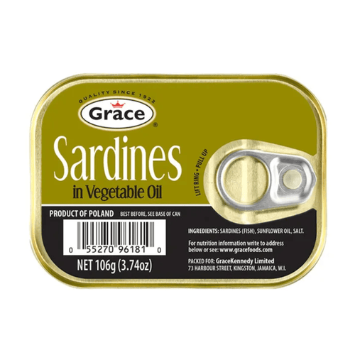 Grace Sardines In Vegetable Oil, 3.74 oz Seafood Grace