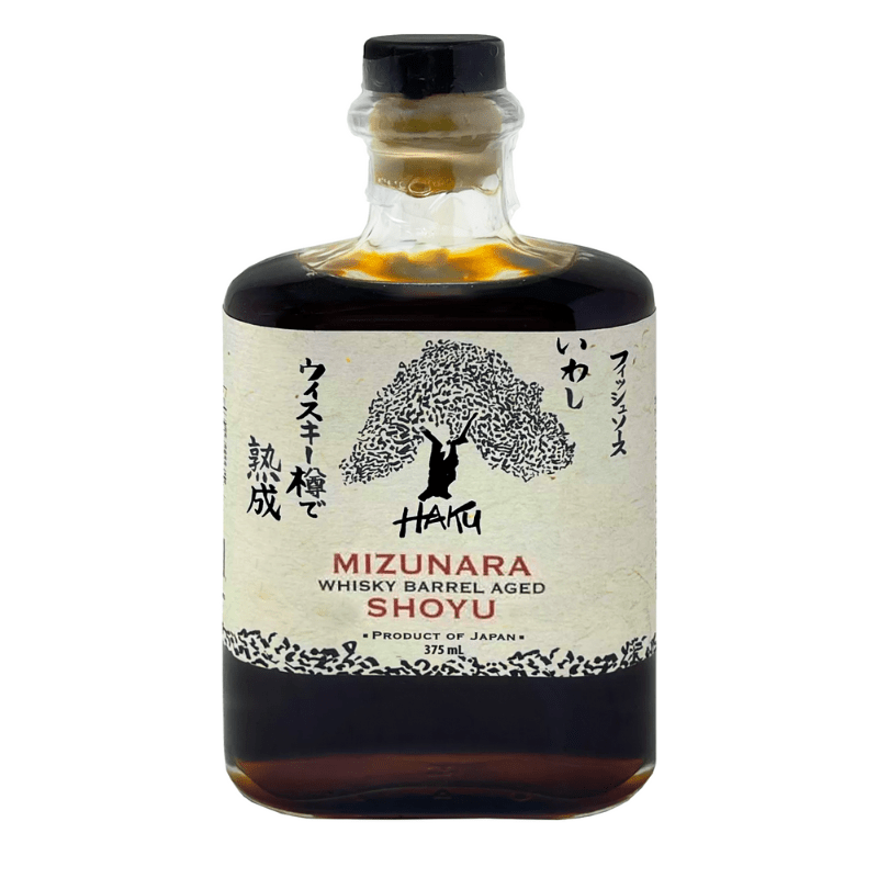 Haku Mizunara Whiskey Barrel Aged Shoyu 375ml, 12.68 oz Kitchen Haku