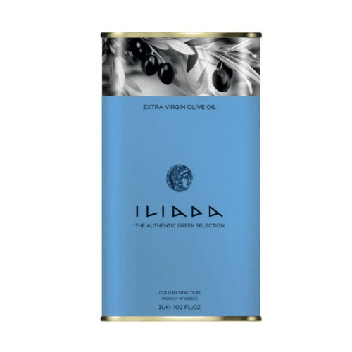 Iliada EVOO Blue Tin 101.4oz - 3 Liters Oil & Vinegar Iliada