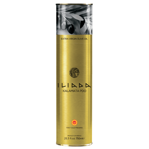 Iliada Kalamata Extra Virgin Olive Oil PDO Tin, 750 mL Oil & Vinegar Iliada