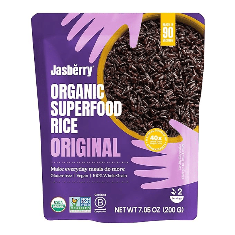 Jasberry Organic Ready to Eat Original Superfood Rice, 7.05 oz Pasta & Dry Goods Jasberry