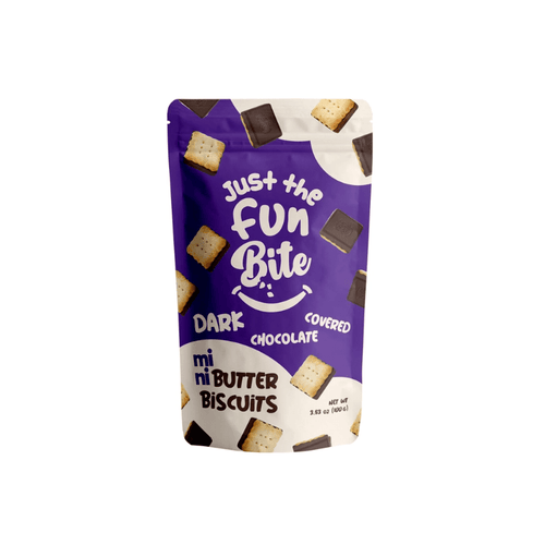 Just The Fun Bite Dark Chocolate Covered Butter Cookies, 3.53 oz Sweets & Snacks Just The Fun Part