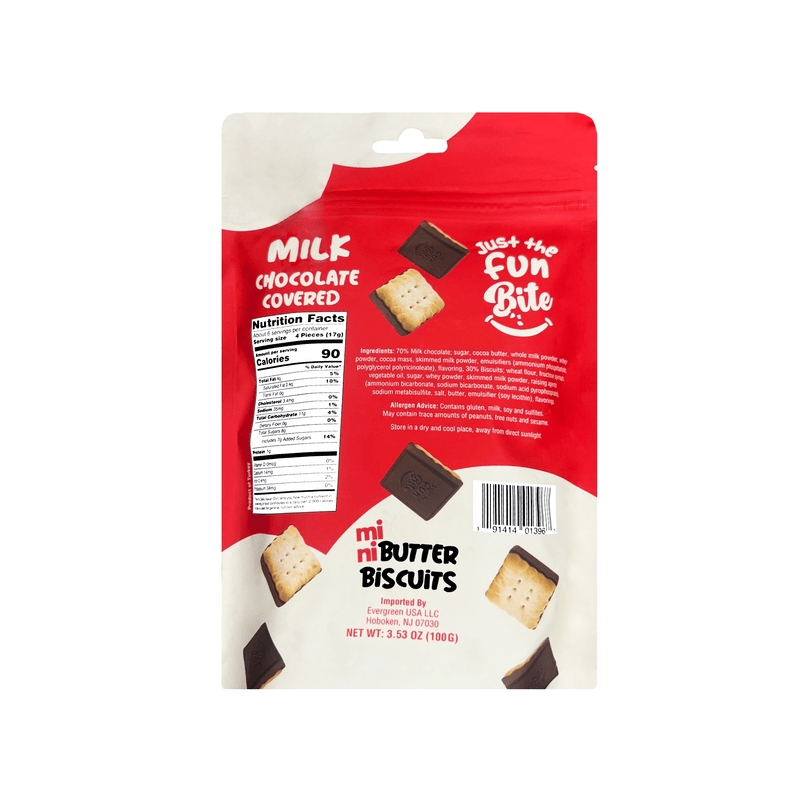 Just The Fun Bite Milk Chocolate Covered Butter Cookies, 3.53 oz Sweets & Snacks Just The Fun Part 