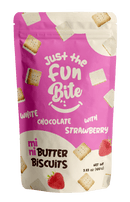 Just The Fun Bite White Chocolate with Strawberry Covered Butter Biscuits , 3.53 oz Sweets & Snacks Just The Fun Part