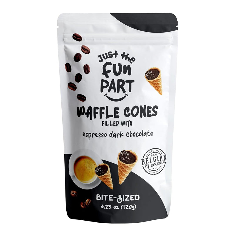 Just the Fun Part Espresso Dark Chocolate Waffle Cones, 4.3 oz Sweets & Snacks Just The Fun Part