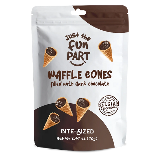 Just The Fun Part Mini Waffle Cones with Dark Chocolate, 2.47 oz Sweets & Snacks Just The Fun Part