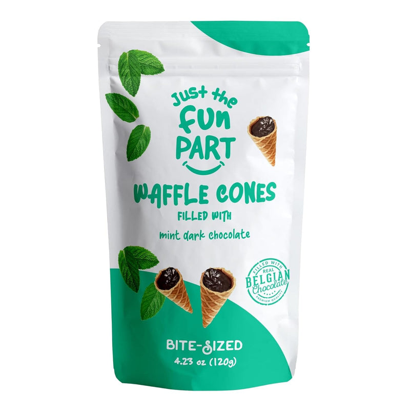 Just the Fun Part Mint Dark Chocolate Waffle Cones, 4.3 oz Sweets & Snacks Just The Fun Part