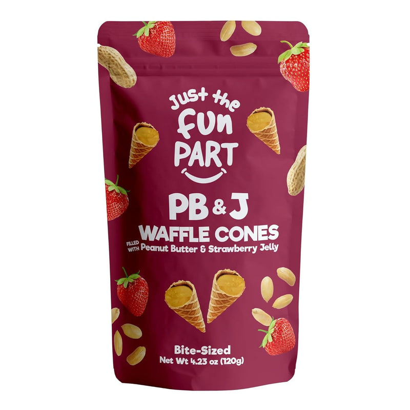 Just the Fun Part Peanut Butter & Strawberry Jelly Waffle Cones, 4.3 oz Sweets & Snacks Just The Fun Part
