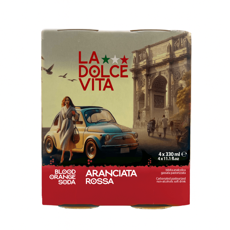 La Dolce Vita Blood Orange Soda, Pack of 4 | Supermarket Italy