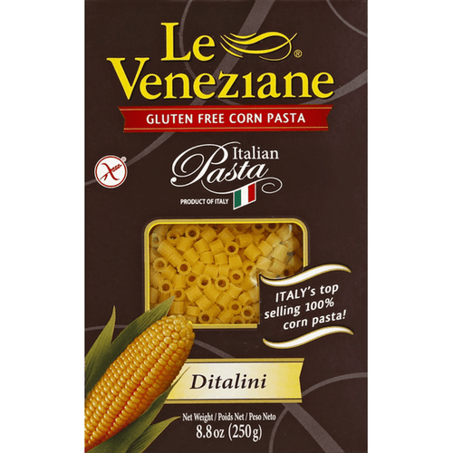 Le Veneziane #037 Ditalini Corn Gluten-Free Pasta, 8.8 oz Pasta & Dry Goods Le Veneziane