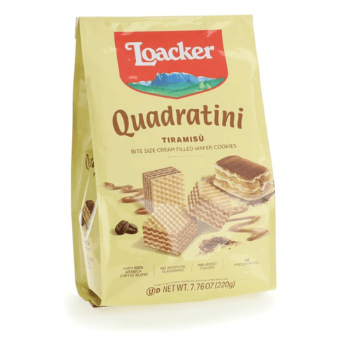 Loacker Quadratini Tiramisu Cube Wafers, 7.7 oz Sweets & Snacks Loacker