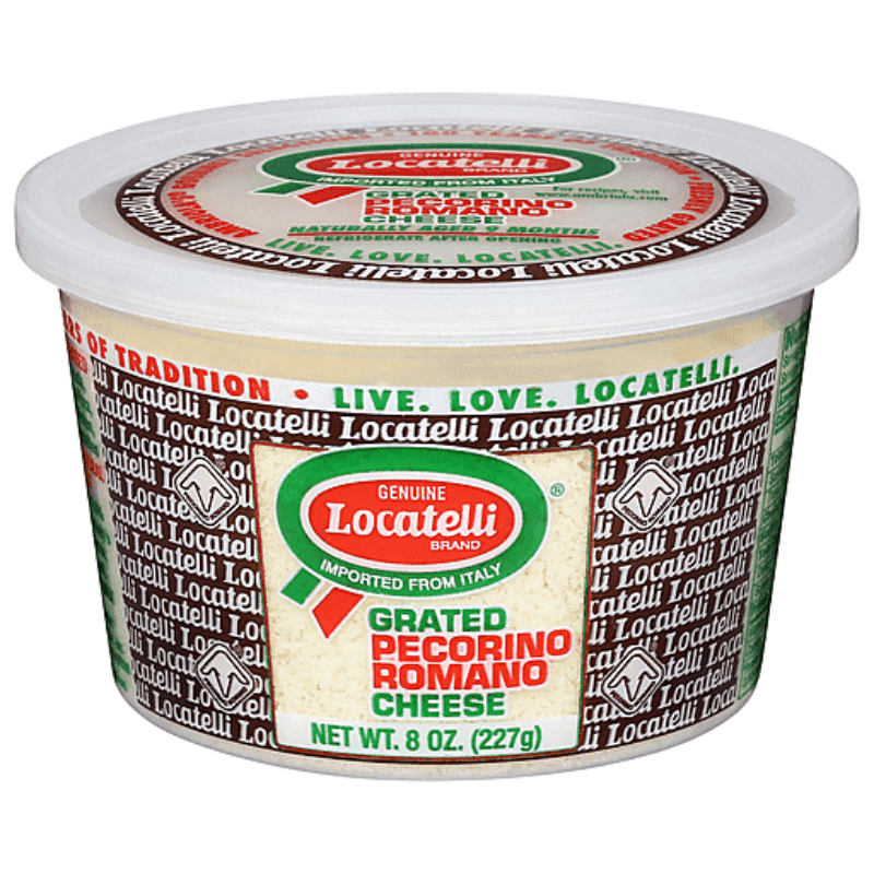 Locatelli Pecorino Romano Grated Cheese Cup, 8 oz | Supermarket Italy