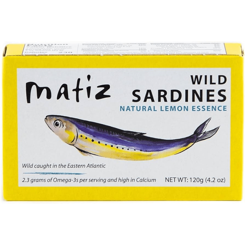 Matiz Gallego Sardines with Lemon in Olive Oil Tin, 4.2 oz Seafood Matiz
