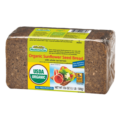 Mestemacher Organic Natural Sunflower Seed Bread, 17.6 oz Pasta & Dry Goods Mestemacher