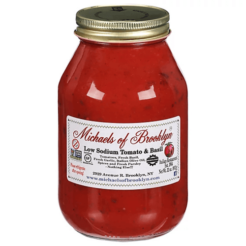Michael’s of Brooklyn Low Sodium Tomato & Basil Sauce, 32 oz Sauces & Condiments Michael's of Brooklyn