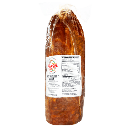 Negroni Hot Uncured Coppa, 4 Lbs Meats Negroni