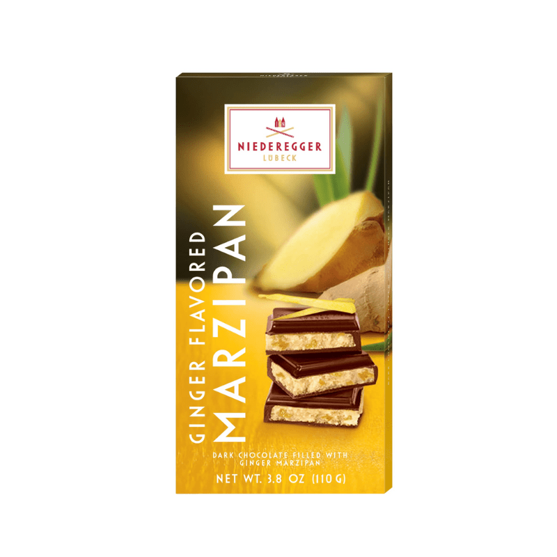 Niederegger Ginger Marzipan Covered with Chocolate Bar, 3.88 oz Sweets & Snacks Niederegger