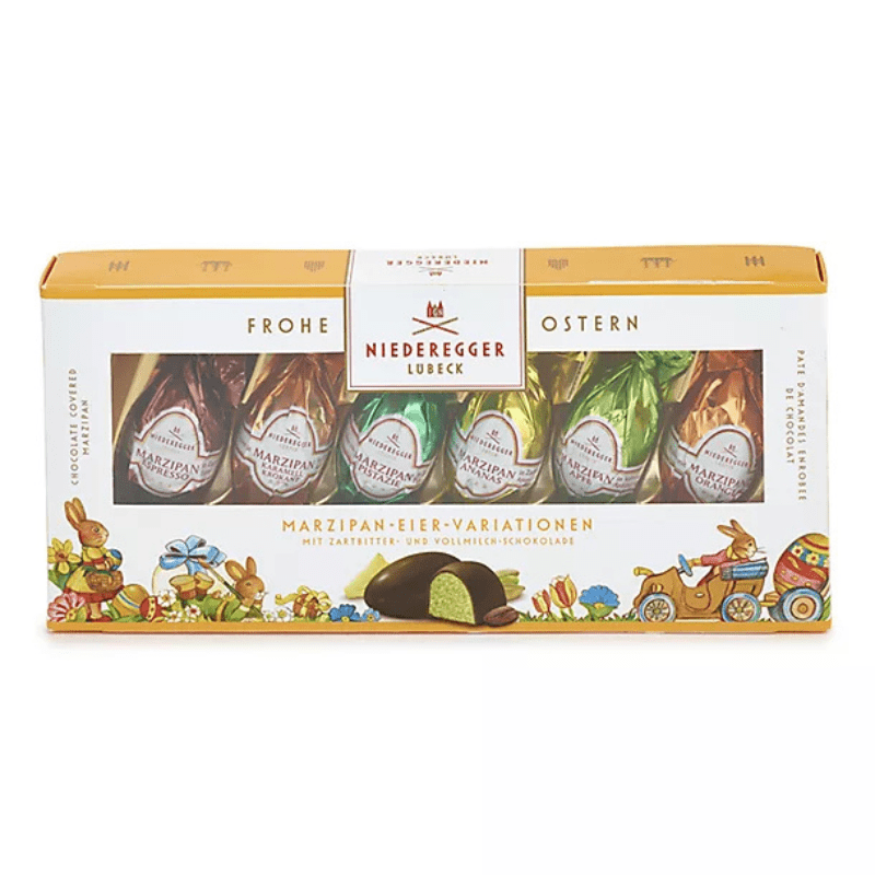 Niederregger Marzipan Chocolate Covered Egg Variation Gift Box, 3.5 oz Sweets & Snacks Niederegger