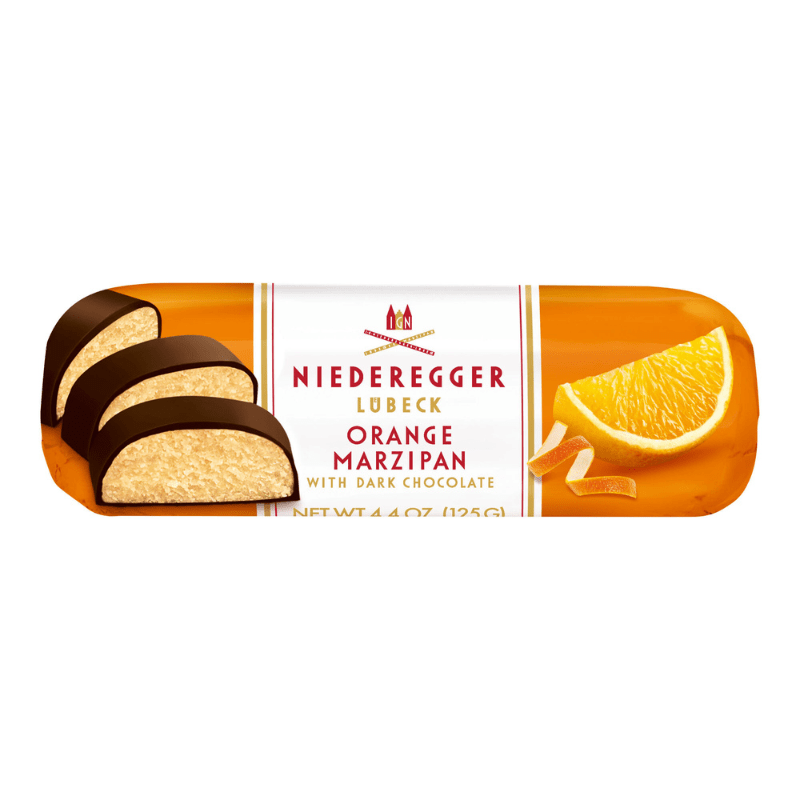 Niederregger Orange Marzipan with Dark Chocolate Covered Loaf, 4.4 oz Sweets & Snacks Niederegger