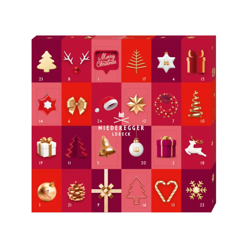 Niederregger Red Glamour Mini Advent Calendar 5 9 oz Supermarket Italy Niederregger Red Glamour Mini Advent Calendar 5 9 oz Supermarket Italy