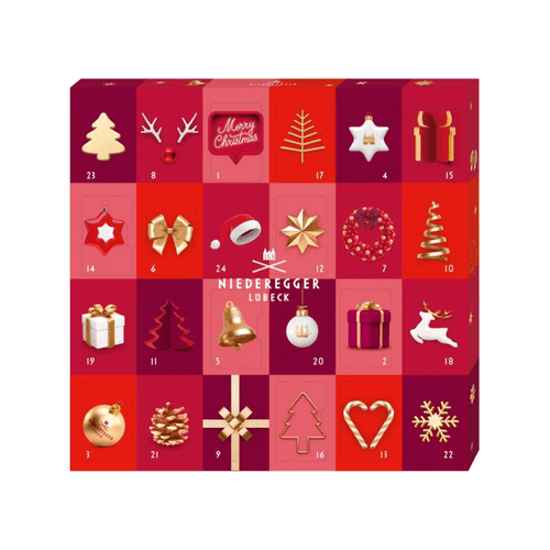 Niederregger Red Glamour Mini Advent Calendar, 5.9 oz Sweets & Snacks Niederegger 