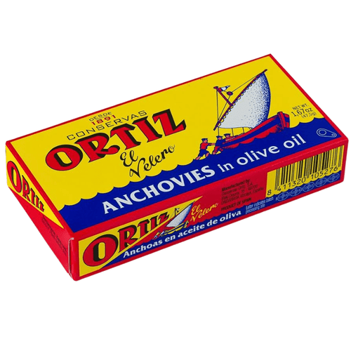 Ortiz Anchovies Filet in Olive Oil Tins, 1.67 oz Seafood Ortiz