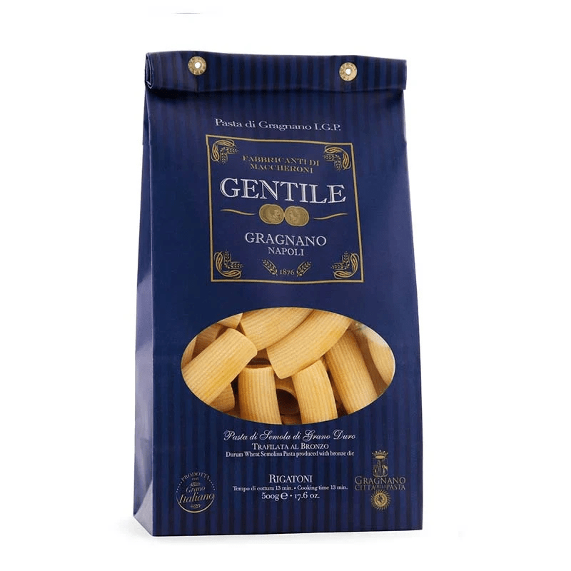 Pastificio Gentile Organic Rigatoni Pasta di Gragnano Organic, 1.1 lbs Pasta & Dry Goods Gentile