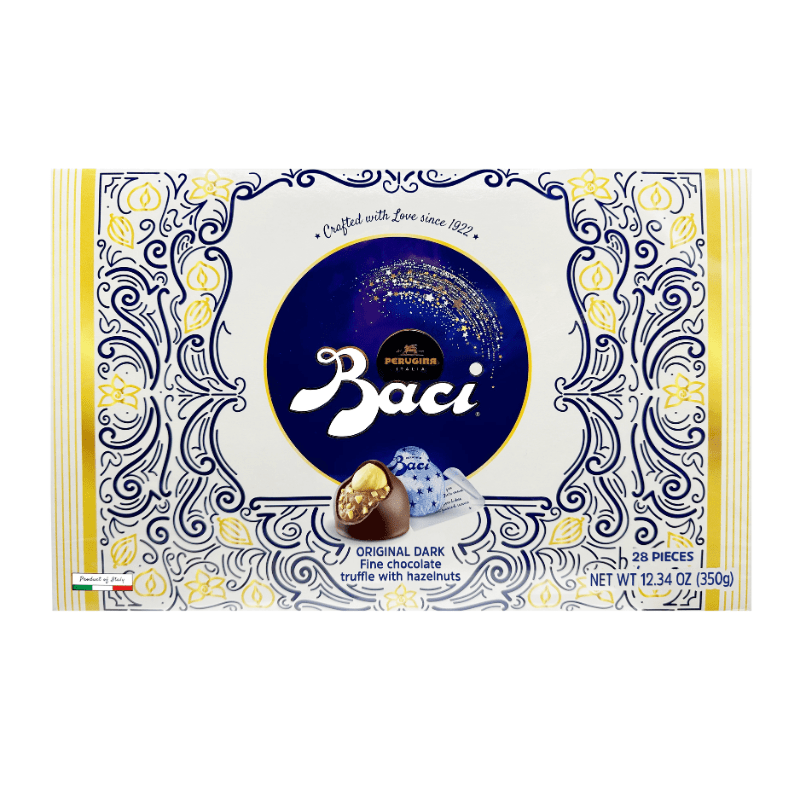 [Best Before: 08/31/24] Perugina Baci Classic Dark Chocolate Hazelnut 28  pieces, 12.8 oz