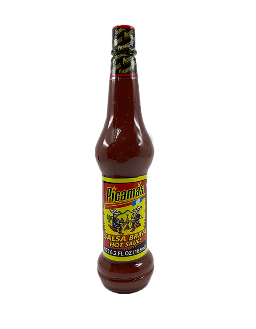 Picamas Salsa Brava Picante Red Hot Sauce, 6.2 oz Sauces & Condiments Picamas